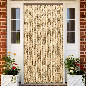 vidaXL Záves proti hmyzu, béžový a hnedý 100x220 cm, ženilka