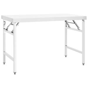 vidaXL Kuchynský pracovný stôl 120x60x80 cm nehrdzavejúca oceľ