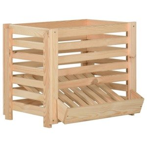 vidaXL Box na zemiaky 60x40x50 cm masívne borovicové drevo