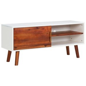 vidaXL TV skrinka 110x35x50 cm masívne akáciové drevo a MDF