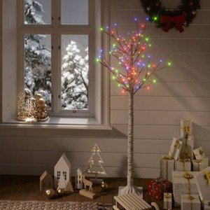 vidaXL Vianočný stromček/vŕba 140 LED 1,5 m, farebná, dovnútra/von