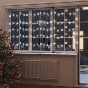 vidaXL LED svetelný záves s hviezdami 500 LED studený biely 8 funkcií