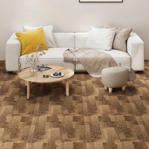 vidaXL Podlahové kobercové dlaždice 20 ks 5 m², hnedé