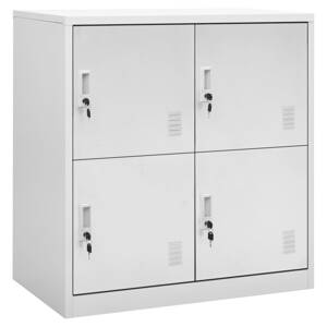 vidaXL Uzamykacia skriňa bledosivá 90x45x92,5 cm oceľová