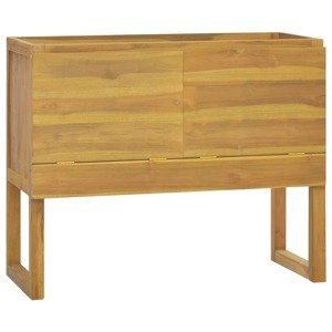 vidaXL Kúpeľňová skrinka 90x45x75 cm masívne tíkové drevo