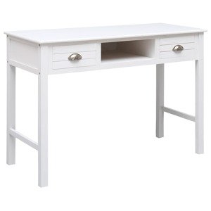 vidaXL Komoda biela 108x45x76 cm masívne drevo paulovnia