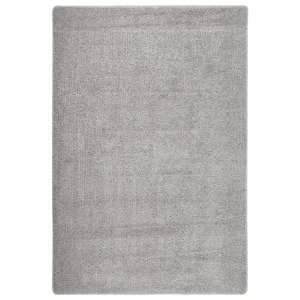 vidaXL Chlpatý koberec bledosivý 140x200 cm protišmykový
