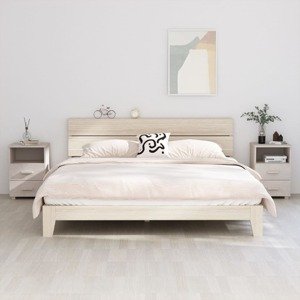 vidaXL Nočné stolíky HAMAR 2 ks, biele 40x35x62 cm, masív