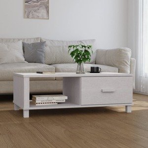 vidaXL Konferenčný stolík HAMAR, biely 100x55x35 cm, borovica