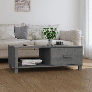 vidaXL Konferenčný stolík HAMAR, tmavosivý 100x55x35 cm, borovica