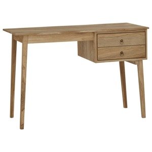 vidaXL Stôl s 2 zásuvkami 110x52x75 cm masívne tíkové drevo