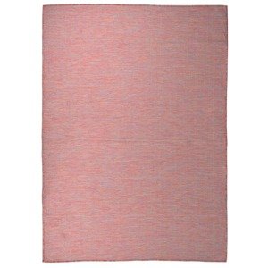 vidaXL Vonkajší koberec s plochým tkaním 200x280 cm červený