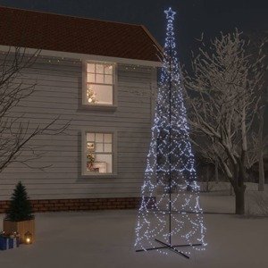 vidaXL Vianočný stromček kužeľ studené biele svetlo 3000 LED 230x800cm