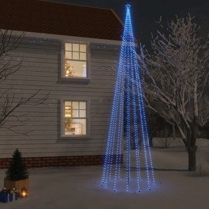 vidaXL Vianočný stromček s hrotom 1134 modrých LED 800 cm