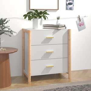 vidaXL Komoda biela 62x38x70 cm spracované drevo