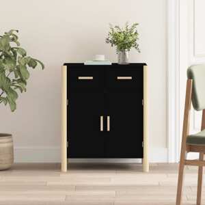 vidaXL Komoda čierna 62x38x75 cm spracované drevo