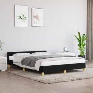 vidaXL Posteľný rám s čelom bledosivý 140x200 cm látka