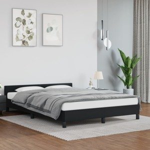 vidaXL Posteľný rám s čelom čierny 140x190 cm umelá koža