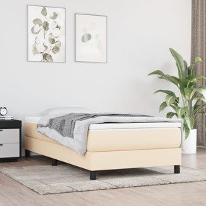 vidaXL Matrac s taštičkovými pružinami krémový 80x200x20 cm látka
