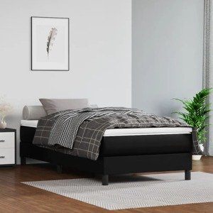 vidaXL Matrac s taštičkovými pružinami čierny 80x200x20 cm umelá koža