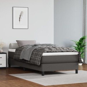 vidaXL Matrac s taštičkovými pružinami sivý 80x200x20 cm látka