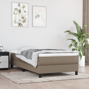 vidaXL Matrac s taštičkovými pružinami sivohnedý 90x200x20 cm látka