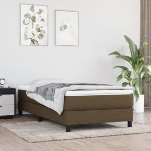vidaXL Matrac s taštičkovými pružinami tmavohnedý 100x200x20 cm látka