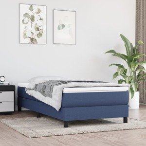 vidaXL Matrac s taštičkovými pružinami modrý 100x200x20 cm látka