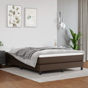 vidaXL Matrac s taštičkovými pružinami hnedý 140x190x20 cm umelá koža