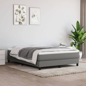 vidaXL Matrac s taštičkovými pružinami tmavosivý 140x200x20 cm látka