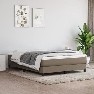vidaXL Matrac s taštičkovými pružinami sivohnedý 140x200x20 cm látka