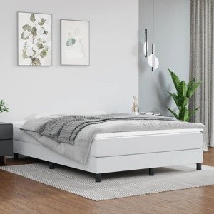 vidaXL Matrac s taštičkovými pružinami biely 140x200x20 cm umelá koža
