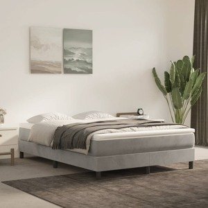 vidaXL Matrac s taštičkovými pružinami bledosivý 140x200x20 cm zamat