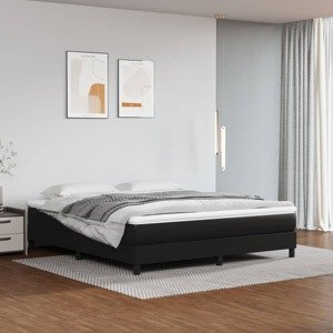 vidaXL Matrac s taštičkovými pružinami čierny 160x200x20 cm umelá koža