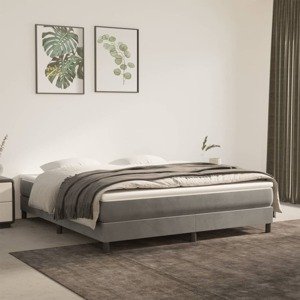 vidaXL Matrac s taštičkovými pružinami bledosivý 180x200x20 cm zamat