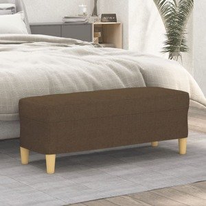 vidaXL Lavička hnedá 100x35x41 cm látka