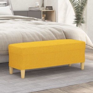 vidaXL Lavička bledožltá 100x35x41 cm látka