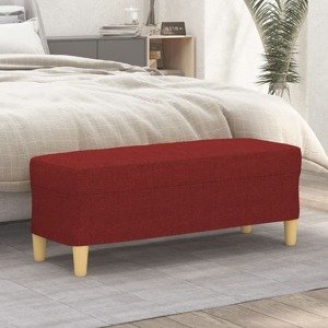 vidaXL Lavička vínovo-červená 100x35x41 cm látka