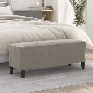 vidaXL Lavička tmavosivá 100x35x41 cm zamat
