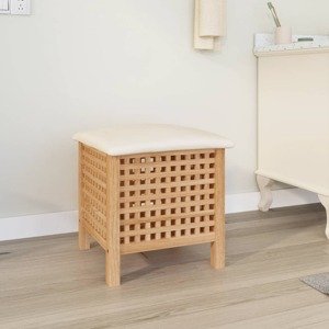 vidaXL Kúpeľňová stolička 48x47,5x52 cm masívne orechové drevo