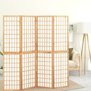 vidaXL Skladací paraván so 4 panelmi japonský štýl 160x170 cm