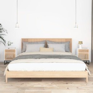 vidaXL Nočné stolíky 2 ks biele 40x30x55,5cm kompozitné drevo a železo