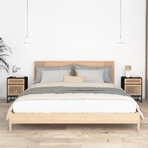 vidaXL Nočné stolíky 2ks čierne 40x30x55,5cm kompozitné drevo a železo