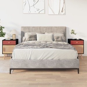 vidaXL Nočné stolíky 2 ks čierne 40x30x55 cm kompozitné drevo
