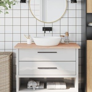 vidaXL Kúpeľňová doska 100x50x2,5 cm masívny buk