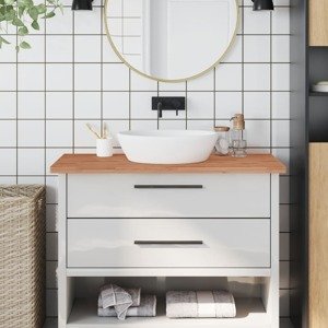 vidaXL Kúpeľňová doska 100x50x2,5 cm masívny buk