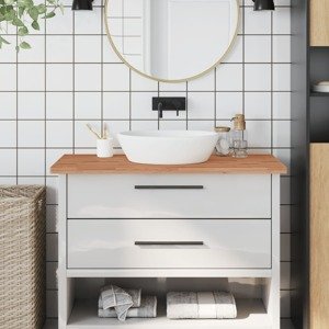 vidaXL Kúpeľňová doska 100x60x2,5 cm masívny buk