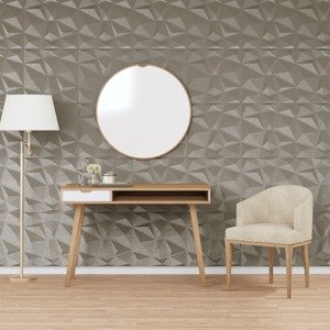 vidaXL Nástenné panely 24 ks betónové sivé 50x50 cm EPS 6 m² diamant