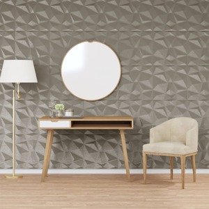 vidaXL Nástenné panely 48 ks, betónovo sivé 50x50 cm XPS 12 m² diamant