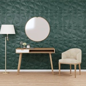 vidaXL Nástenné panely 48 ks, zelené 50x50 cm, XPS 12 m² diamant